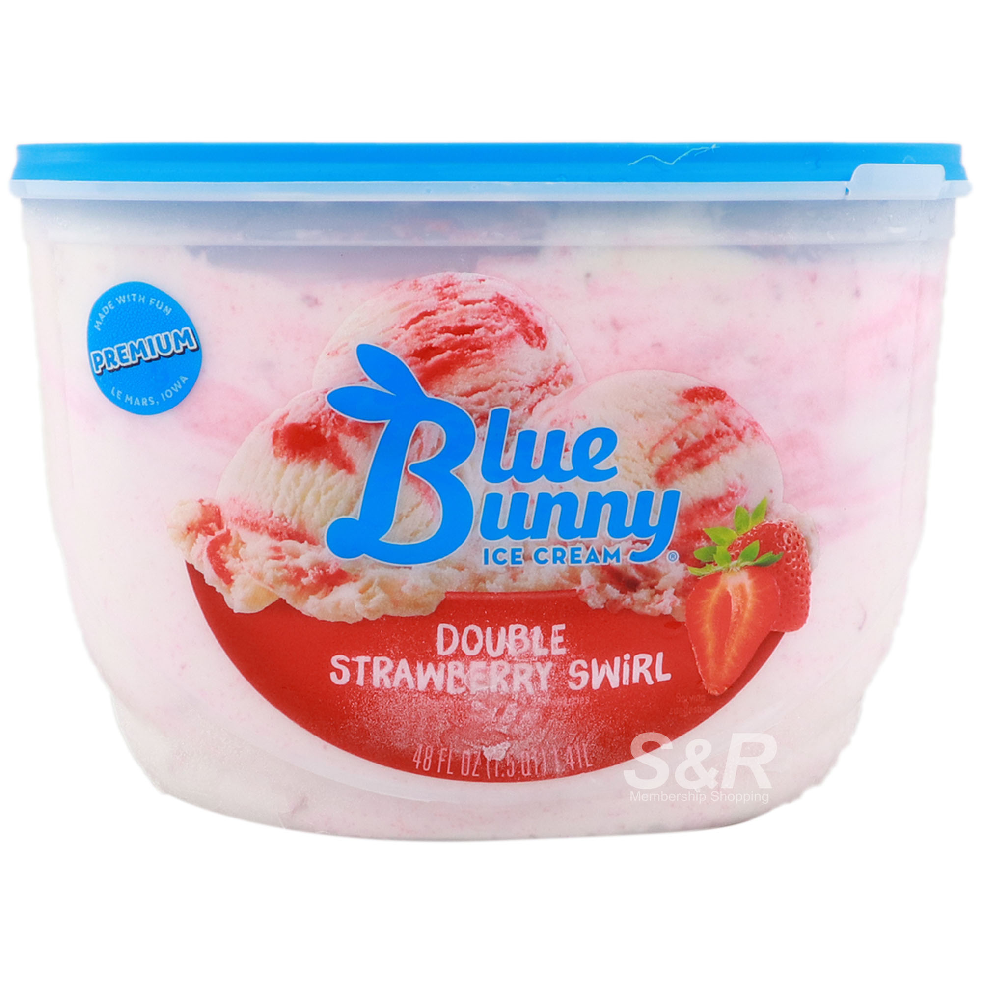 Blue Bunny Ice Cream Double Strawberry Swirl Flavor 1.41L